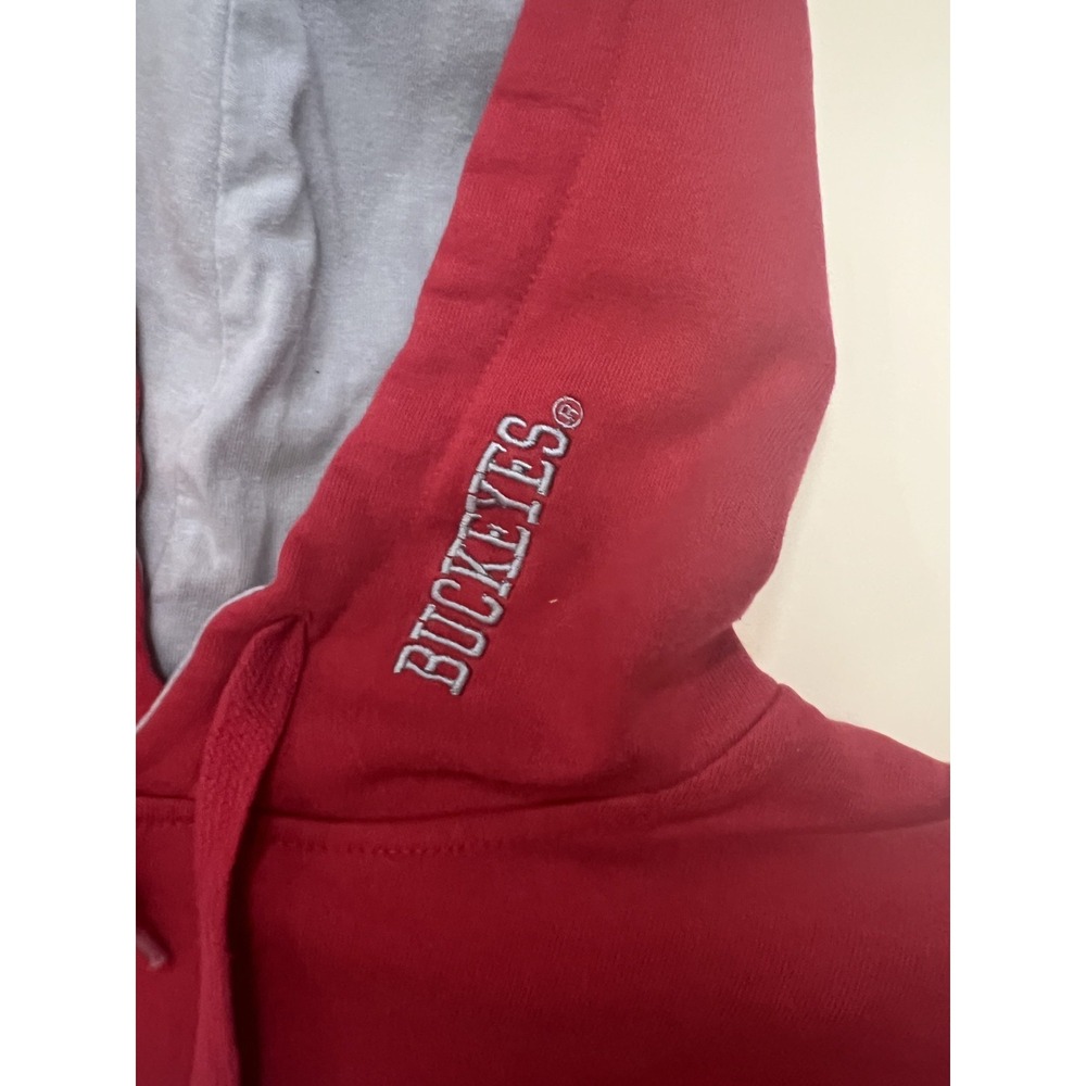 Ohio State Buckeyes Hoodie Mens Red NCAA Varsity Apparel Sweatshirt- Medium - Picture 3 of 8